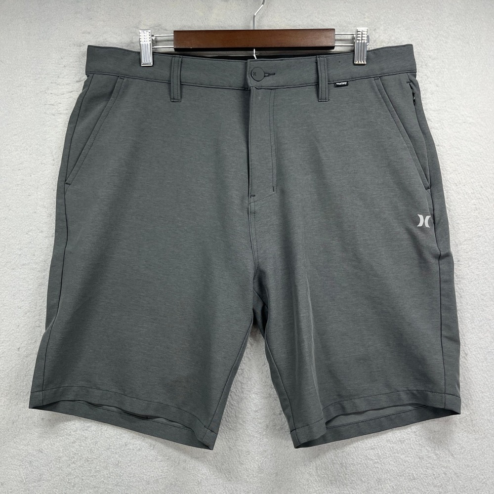 Hurley Hybrid Spacedye Walk Short Mens 34 Gray Active Stretch Beach Surf Casual